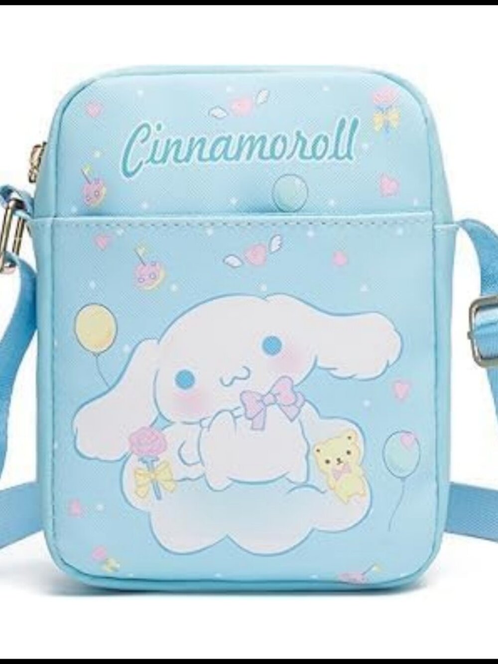 Cartoon Pattern Mini Crossbody Bag PU Leather Zipper Shoulder Bag for Girls